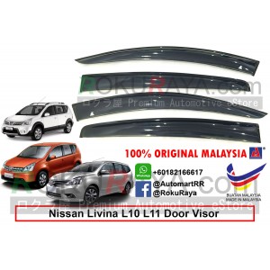 Nissan Grand Livina L10 L11 2006 AG Malaysia Door Visor Air Press Wind Deflector (Big 12cm Width)